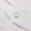 Anillo Solitario Linea Invertida 1.55gr / T5 1/4 / Circon Blanco Oro Amarillo $