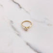 Anillo Solitario Linea Invertida 2.2gr / T5 / Circon Blanco Oro Amarillo $