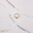 Anillo Solitario Barril 1.9gr / T5 3/4 / Circon Blanco Oro Amarillo $