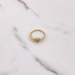 Anillo Corazon Churumbela 1.95gr / T6 1/4 / Circones Blancos Oro Amarillo $