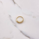 Anillo Infinito 3.25gr / T7 / Circones Blancos Oro Amarillo $