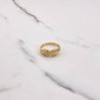 Anillo Infinito 3.25gr / T7 / Circones Blancos Oro Amarillo $