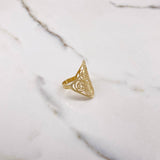 Anillo Arabescos 2.55gr / T7 1/2 / Oro Amarillo &