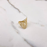 Anillo Arabescos 2.55gr / T7 1/2 / Oro Amarillo &