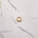 Anillo Argolla Panal 5.1gr / T7 1/2 / Circones Blancos Oro Amarillo &