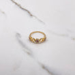 Anillo Hexagonos 2.55gr / T6 1/2 / Circones Blancos Fucsias Oro Amarillo &