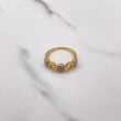 Anillo Hexagonos 2.7gr / T5 3/4 / Circones Blancos Dos Oros Amarillo Blanco &