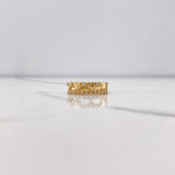 Anillo Corazones 2.65gr / T6 1/2 / Circones Blancos Oro Amarillo &