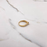 Anillo Arco Doble 2.1gr / T6 1/4 / Circones Blancos Dos Oros Amarillo Blanco &