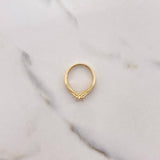 Anillo Arco Doble 2.1gr / T6 1/4 / Circones Blancos Dos Oros Amarillo Blanco &