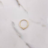 Anillo Solitario Cubano 1.6gr / T7 1/4 / Circon Blanco Oro Amarillo &