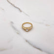 Anillo Solitario Churumbela 3.5gr / T6 / Circones Blancos Oro Amarillo &