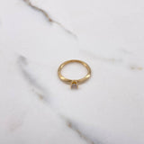 Anillo Solitario 1.75gr / T5 1/2 / Circon Blanco Oro Amarillo &