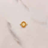 Herraje Virgen Milagrosa 0.65gr / 1.3cm / Circones Naranjas Oro Amarillo $