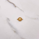 Herraje Virgen Milagrosa 0.65gr / 1.3cm / Circones Naranjas Oro Amarillo $