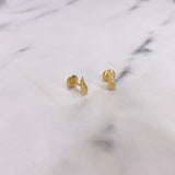 Topos Alas 0.8gr / Circon Blanco Oro Amarillo $