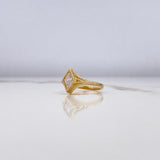 Anillo Solitario Marquesa 4.94gr / T6 1/4 / Diamante 0.46 Qts Oro Amarillo (Joya Oferta) &