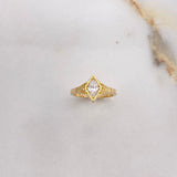 Anillo Solitario Marquesa 4.94gr / T6 1/4 / Diamante 0.46 Qts Oro Amarillo (Joya Oferta) &