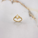 Anillo Solitario Marquesa 4.94gr / T6 1/4 / Diamante 0.46 Qts Oro Amarillo (Joya Oferta) &