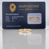 Anillo Solitario Redondo 3.78gr / T6 / Diamante 0.16 Qts Oro Amarillo (Joya) &