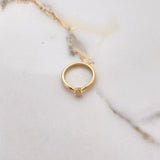 Anillo Solitario Redondo 3.78gr / T6 / Diamante 0.16 Qts Oro Amarillo (Joya) &