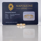 Anillo Solitario Redondo 3.78gr / T6 / Diamante 0.16 Qts Oro Amarillo (Joya) &