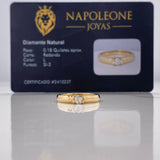 Anillo Solitario Redondo 3.82gr / T5 3/4 / Diamante 0.18 Qts Oro Amarillo (Joya) ©