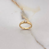 Anillo Solitario Redondo 3.82gr / T5 3/4 / Diamante 0.18 Qts Oro Amarillo (Joya) ©