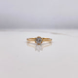 Anillo Solitario Redondo 2.12gr / T6 / Diamante 0.28 Qts Oro Amarillo (Joya) ©