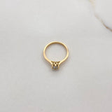 Anillo Solitario Redondo 2.12gr / T6 / Diamante 0.28 Qts Oro Amarillo (Joya) ©