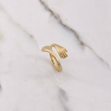 Anillo Abrazo 3.45gr / T8 / Liso Oro Amarillo &