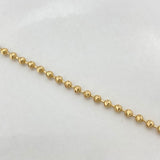 Cadena Militar 10.8gr / 45cm / 2.3mm Bolas Diamantadas Oro Amarillo $