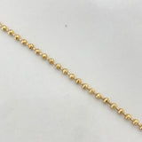 Cadena Militar 13gr / 55cm / 2.5mm Bolas Diamantadas Oro Amarillo $