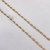 Cadena Rustica 7.3gr / 65cm / 3mm Rayada Oro Amarillo $