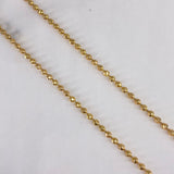 Cadena Militar 18.85gr / 60cm / 3mm Diamantada Oro Amarillo $