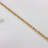 Cadena Militar 18.85gr / 60cm / 3mm Diamantada Oro Amarillo $