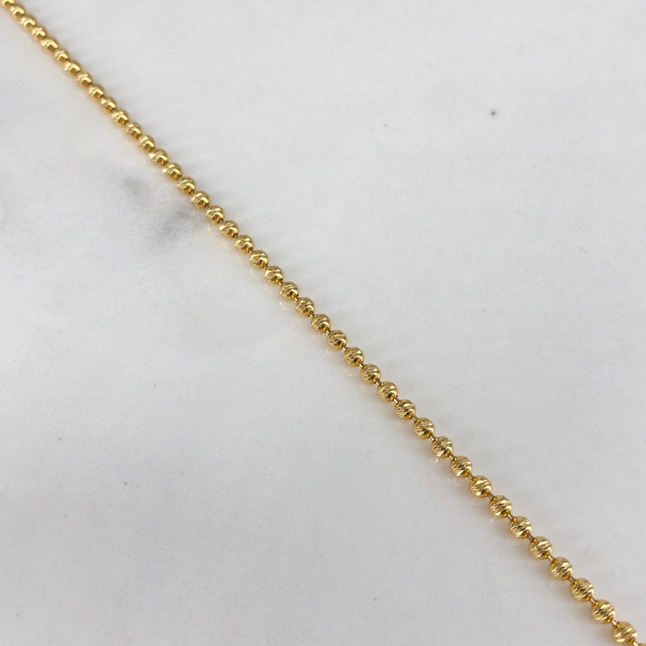 Cadena Militar 12gr / 55cm / 2mm Diamantada Oro Amarillo +3 $