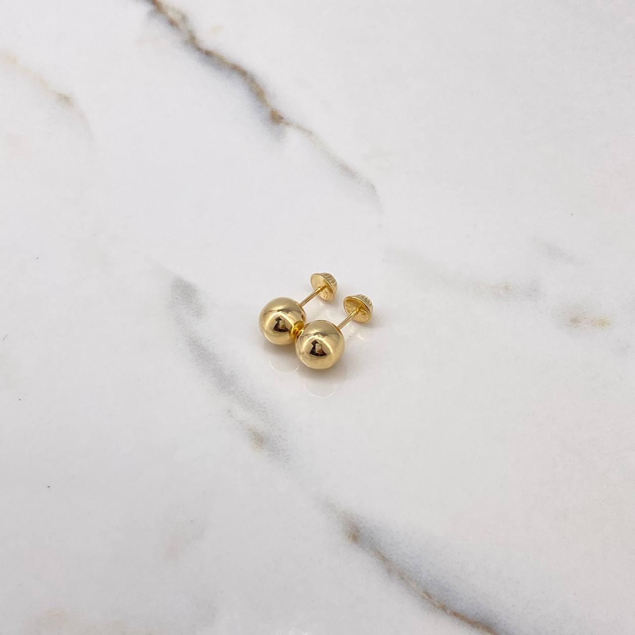 Topos Bola 0.85gr / 8mm Lisa Oro Amarillo $