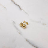 Topos Bola 0.85gr / 8mm Lisa Oro Amarillo $