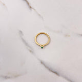 Anillo Solitario Cuadrado 1.8gr / T7 3/4 / Esmeralda 80 Qts Oro Amarillo (Joya) &