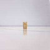 Herraje Corona  1.55gr / 1.1cm / Circones Blancos Oro Amarillo $