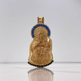 Dije Virgen Del Carmen 19.25gr / 6.3cm / Circones Blancos Azules Amarillos Negros Oro Amarillo $