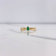 Anillo Solitario Pera 2.25gr / T7 1/2 / Esmeralda 28pts Oro Amarillo (Joya) $