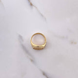 Anillo Corona RX 5.85gr / T6 1/2 / Circones Blancos Oro Amarillo &