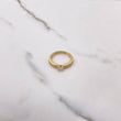 Anillo Solitario Churumbela 3.3gr / T7 3/4 / Circones Blancos Oro Amarillo &