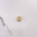 Herraje Niña 1.9gr / 1.1cm / Circones Blancos Oro Amarillo $