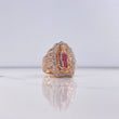 Anillo Virgen Guadalupe 11.7gr / T10 3/4 / Circones Blancos Azules Fucsias Oro Rosa $