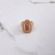 Anillo Virgen Guadalupe 6.65gr / T5 3/4 / Circones Blancos Verdes Fucsias Oro Rosa $