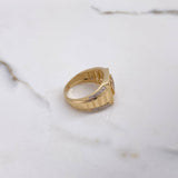 Anillo Corona RX 8.35gr / T9 3/4 / Circones Blancos Dos Oros Amarillo Blanco $