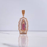 Dije Virgen Guadalupe 7.5gr / 4.8cm / Circones Blancos Azules Fucsias Oro Rosa $